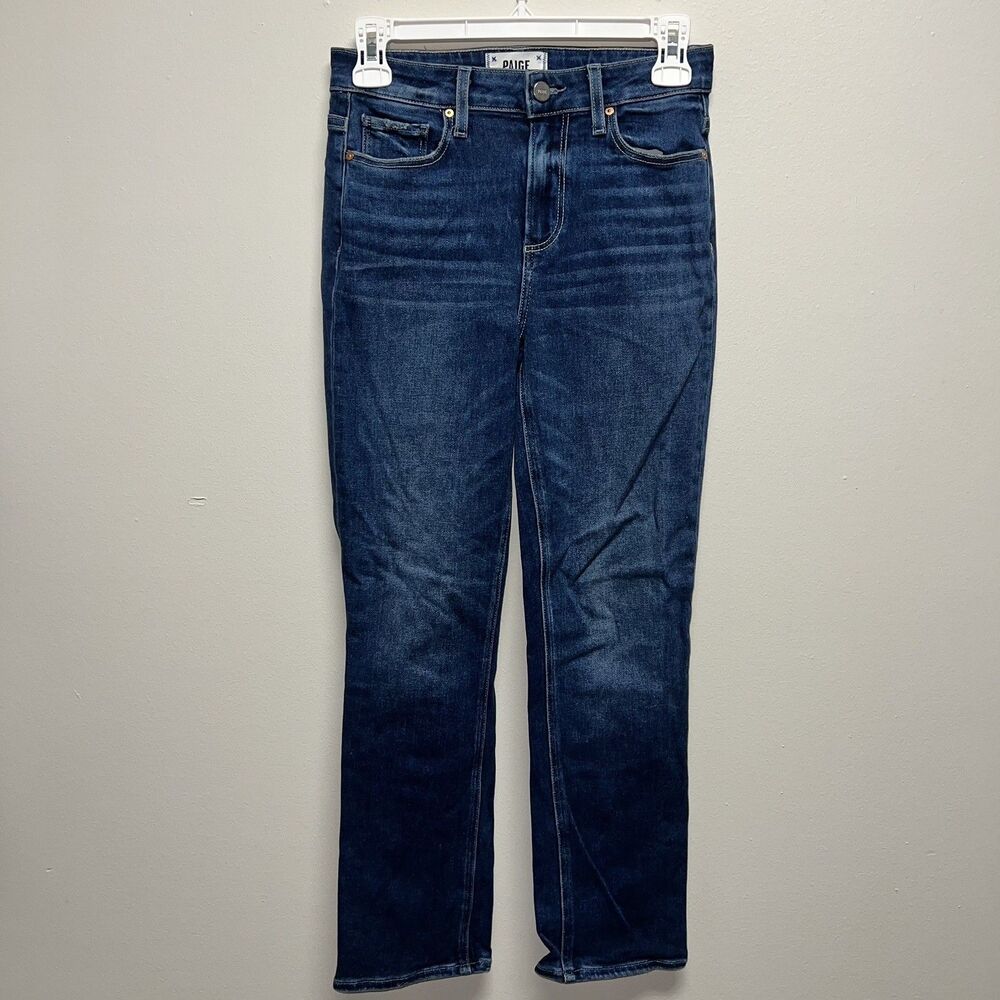 Paige Cindy Crop Straight Leg Mid Rise Size 25 women’s blue jeans